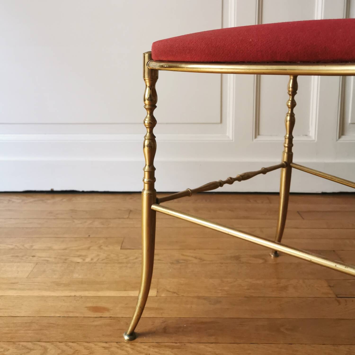 Chiavari chair in golden brass, 1950s