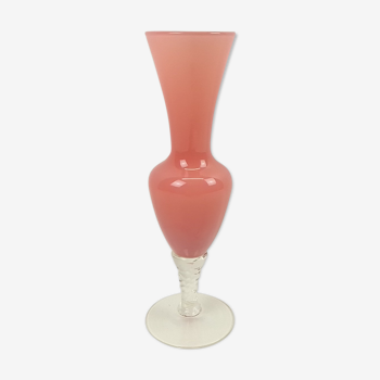 Vase style opaline rose 20 cm