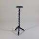 Vintage black brutalist chain floor candlestick