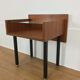 Table de chevet moderniste années 50 bois et verre