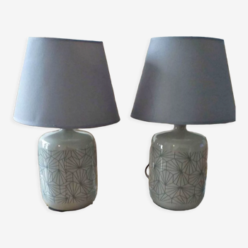 Set of 2 porcelain table lamps