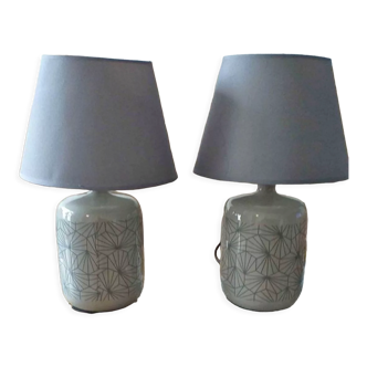 Set of 2 porcelain table lamps