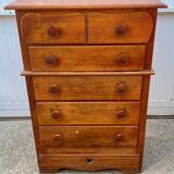 Vintage 1950s white wooden chest of drawers/storage unit