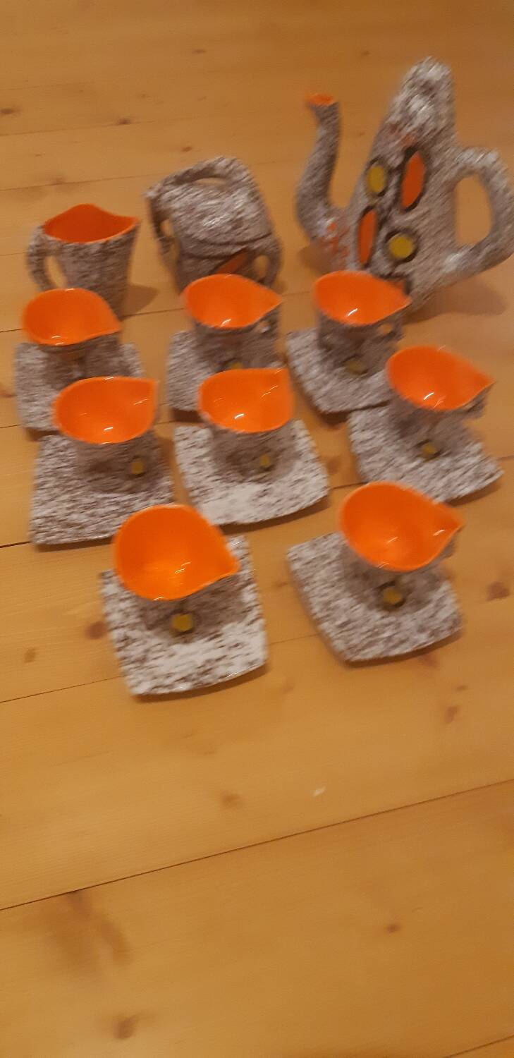 Vintage Vallauris coffee service