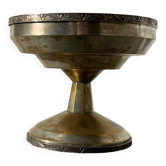 Coupe sur pied art déco en métal argenté