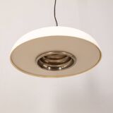 70s vintage chandelier in white metal Italian design
