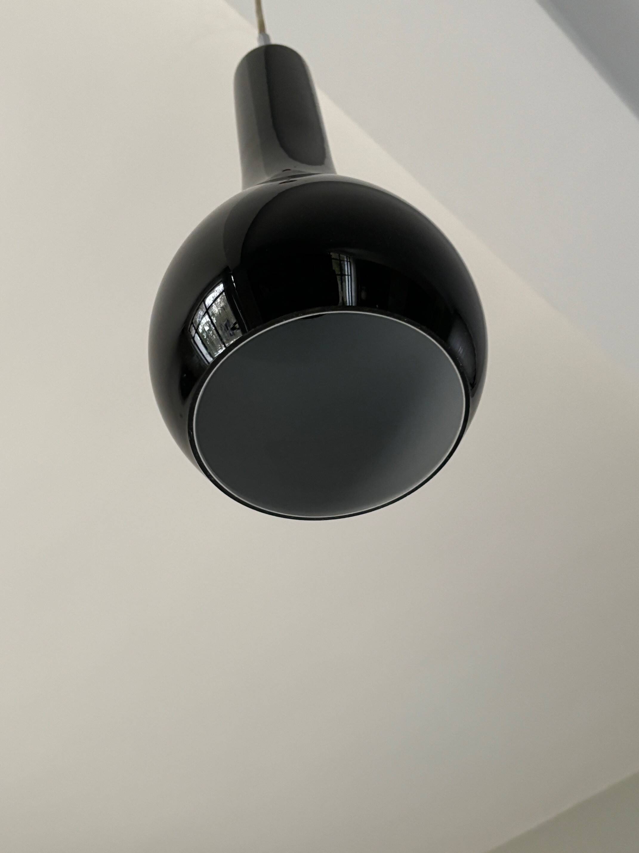 glass pendant light - 80s/90s Sweden