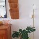 Vintage rattan magazine rack