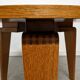 Round pedestal table tripod Art Deco circa 1930