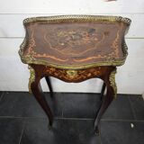 Louis XV style bedside table in marquetry