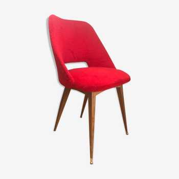 Red vintage Tonneau chair