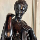 Diane de Gabies, bronze after the antique, black patina 19th century