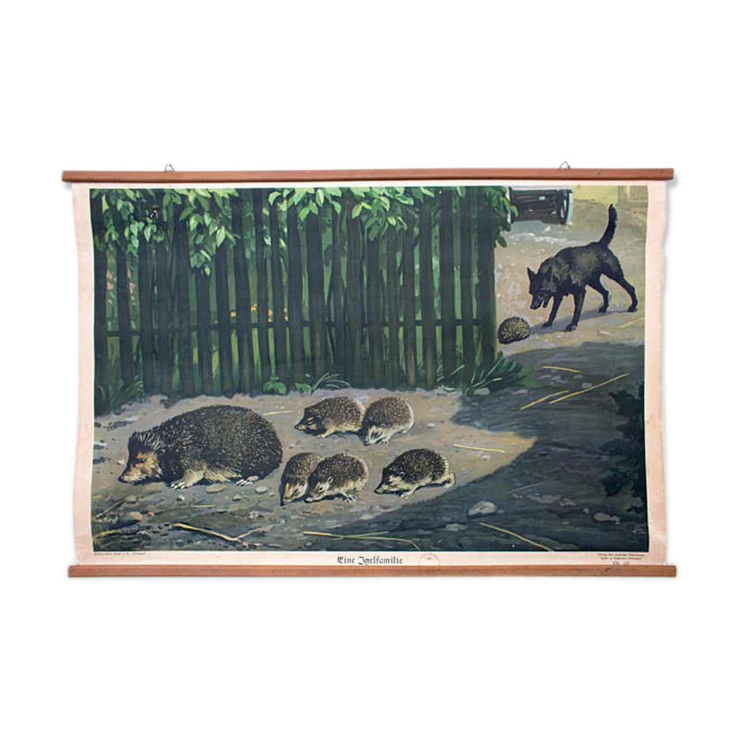 Poster "The Hedgehog Family" published by Offsetdruckerei Friecke & Co 1929