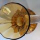 Ancient large twisted amber glass vase blown Murano 19th century