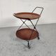 Scandinavian teak and metal dessert by Paul Nagel, Made in sweden 60s