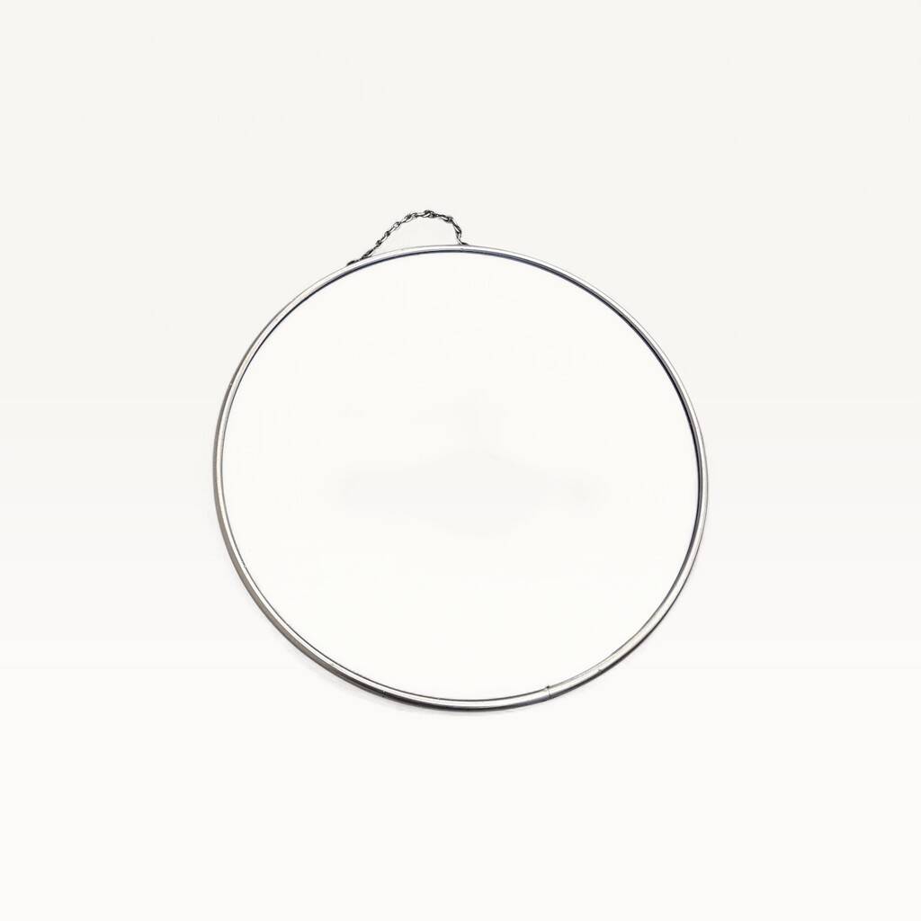 Vintage round barber mirror 28cm
