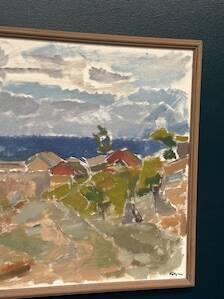 Large Original Swedish Oil on Canvas – “Strand, Öland” by Ingvar Hällgren