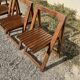 Set of 3 design folding chairs