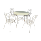 Garden furniture wrought iron 50s germany white and formica