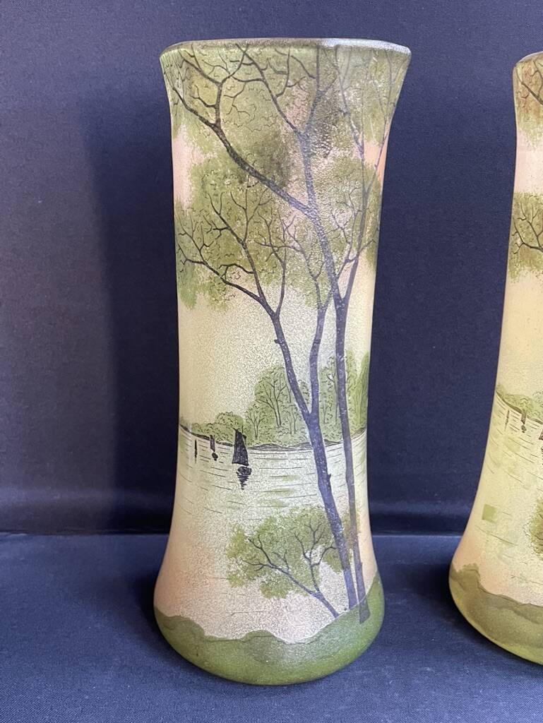 Pair of FT Legras Toul vases – 19th century