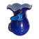Old Blue Multilayer Glass Vase - Flower Blown Decor Col Corolla Vintage