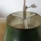 Authentic antique bouillotte lamp in chrome bronze with 3 lights, 1930s.