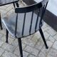 Set of 4 black laquered dining chairs