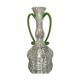 Large soliflore vase with transparent and green handles