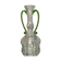 Large soliflore vase with transparent and green handles