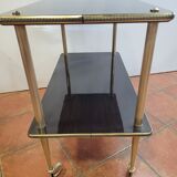 Wheeled service with brass legs