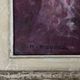 Oil on canvas bouquet of roses and drapery 20th century by R. Roque cerused frame
