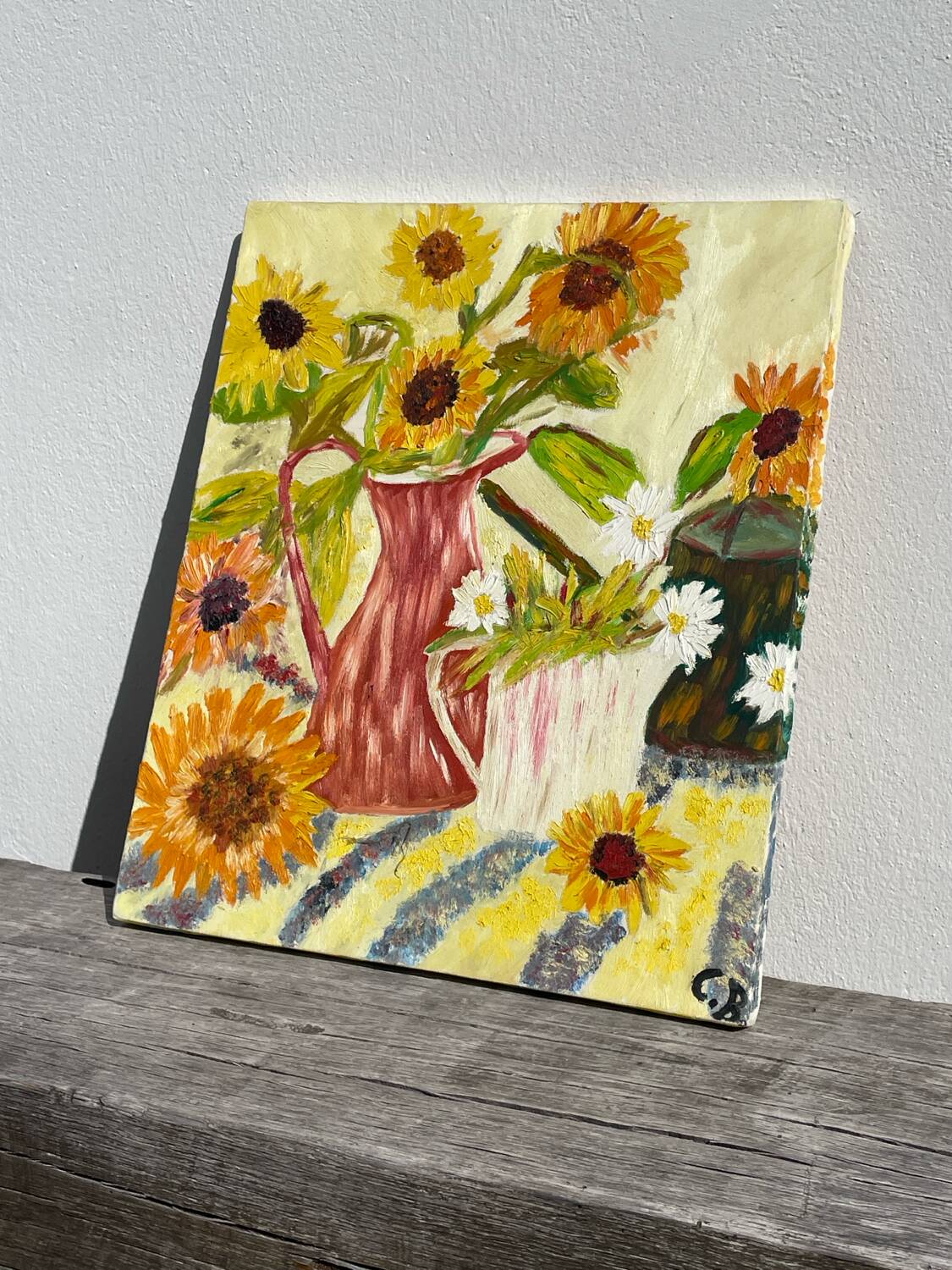 Tableau bouquet de fleurs tournesol
