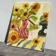 Tableau bouquet de fleurs tournesol