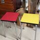 Lot de 2 tabourets Formica vintage