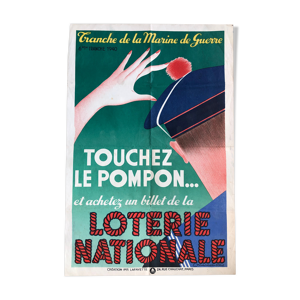 Affiche ancienne Loterie Nationale