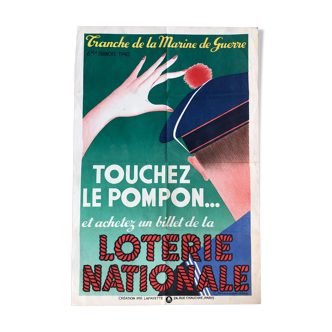 Affiche ancienne Loterie Nationale 1940 imprimerie Lafayette