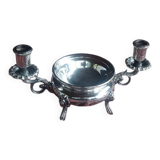 Candélabre brûle parfum en métal argenté, style Art nouveau, fin XIX