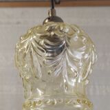 Old portable lamp with a smoked glass globe - mid 20th century.