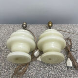 Pastel yellow opaline lamp