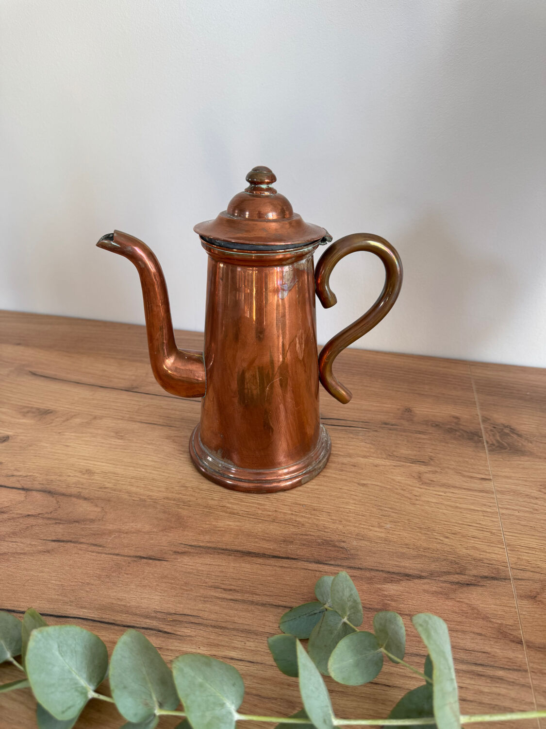 Vintage copper coffee pot