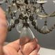 Lustre italien antique en cristal d’argent, années 1940