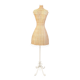 Vintage wicker mannequin on a wrought iron base, 1960s