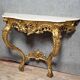 Louis XV style Venetian curved console in gilded wood circa 1900