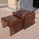 Smoked plexiglass nesting coffee tables