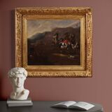 Flemish painting from the 17th century, hunting scene