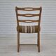 1970s, set of 4 Danish dining chairs in oak wood, green furniture wool.