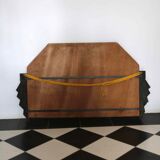 Bevelled mirror from the Art Deco period and style, 1930-40.