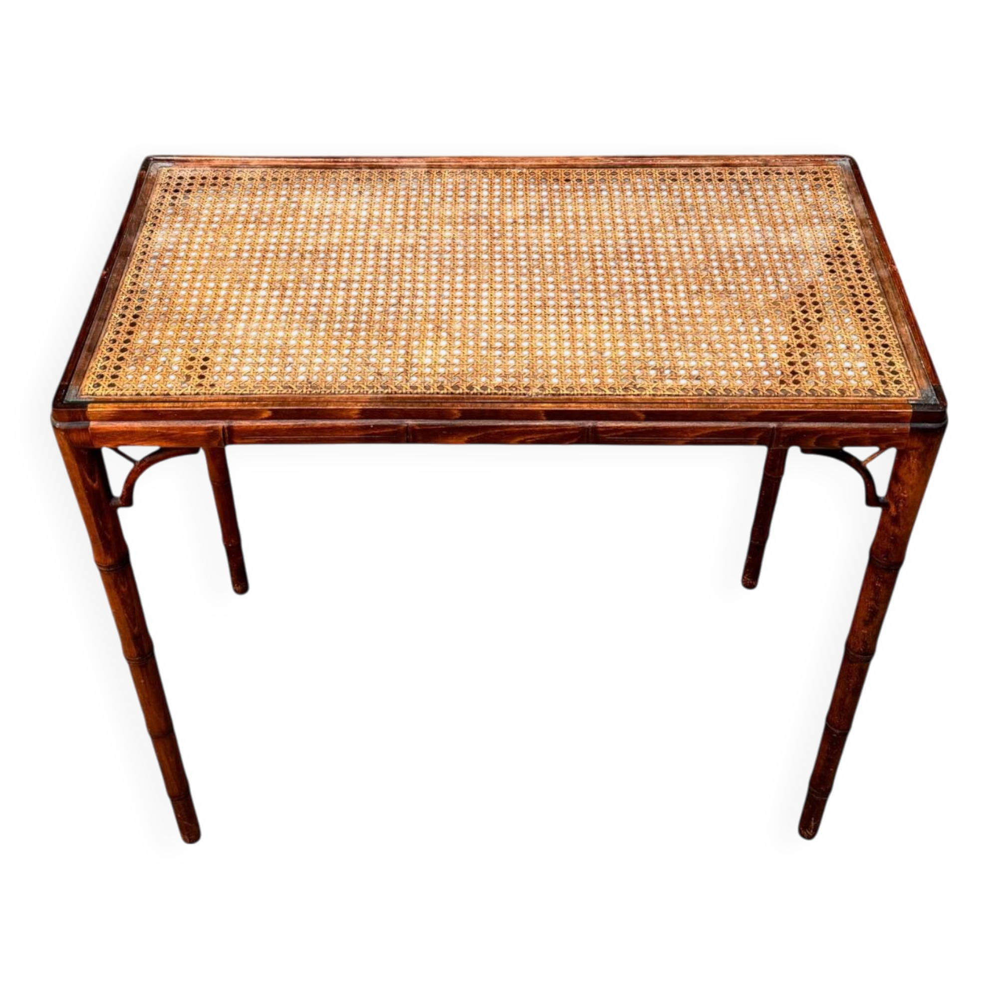 Console en faux bambou de style Chippendale