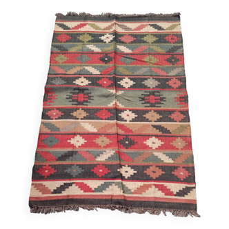 Kilim rug in jute and cotton. 150cm x 255cm