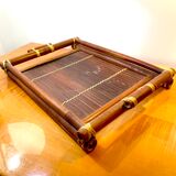 Plateau vintage en bambou